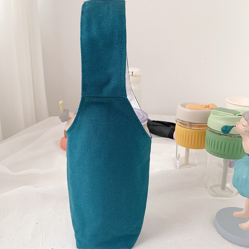 Cubierta de la taza de vacío personalizada crossbody taza de agua para niños hervidor de leche té cubierta protectora universal bolsa de lona portátil imprimible