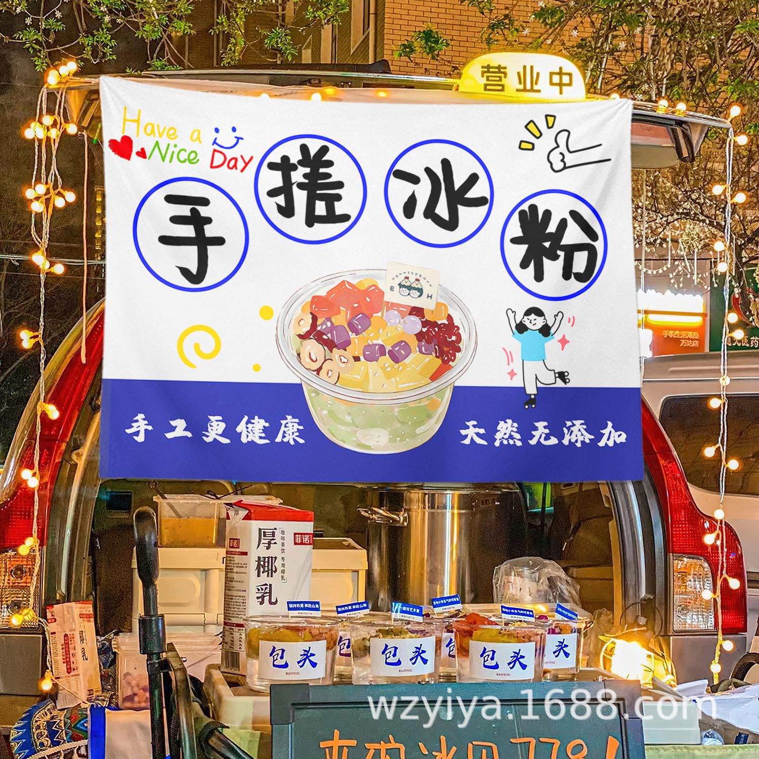 Polvo de hielo hecho a mano