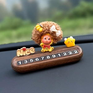 2026 New Star-Shaped Temporary Parking Number Plate for Car, Cute Female Car Phone Number Plate