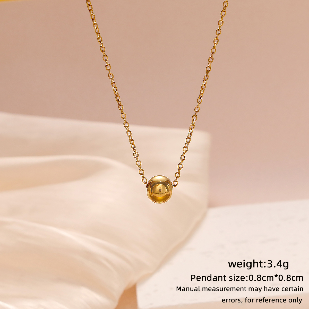 All Seasons Season Wholesale Jewelry Sweet Geometric Cross Titanium Steel 18K Gold Plated Pendant Necklace Cable Chain