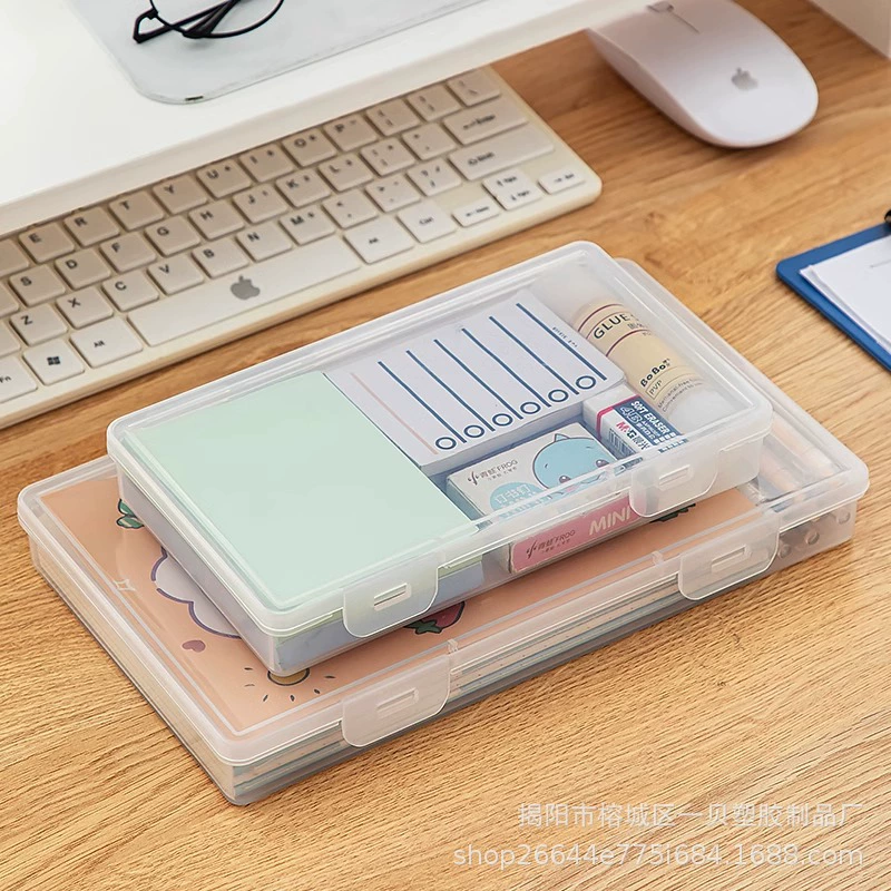 Table rectangular small storage box, transparent lipstick