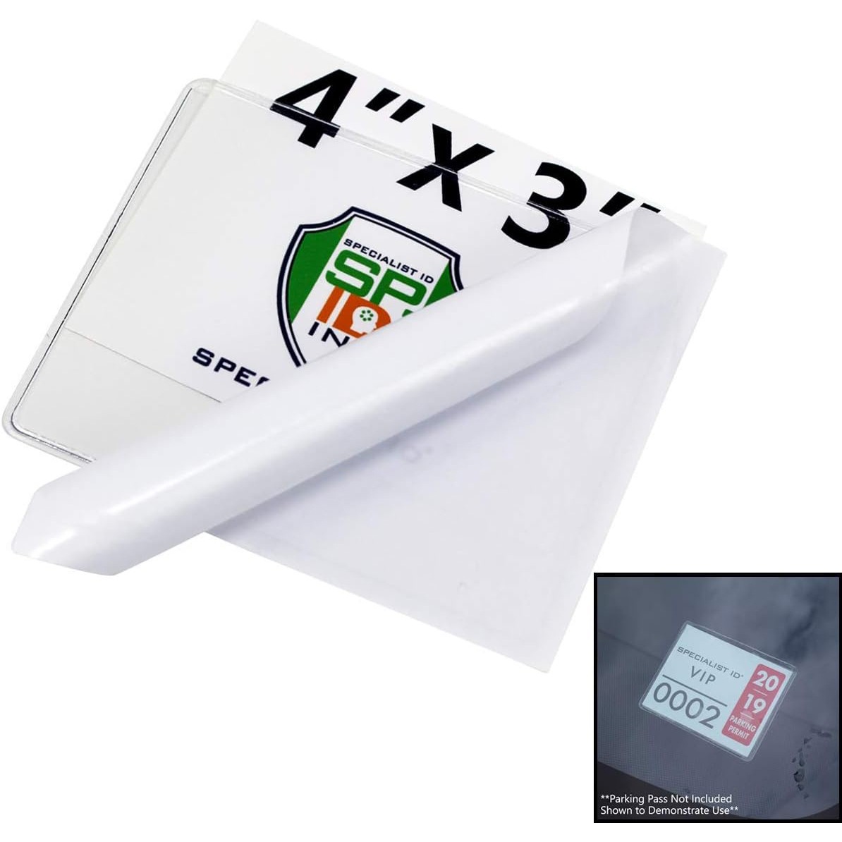 Amazon parabrisas tarjeta de estacionamiento bolsa transparente de vinilo PVC cubierta de archivo de plástico personalizada