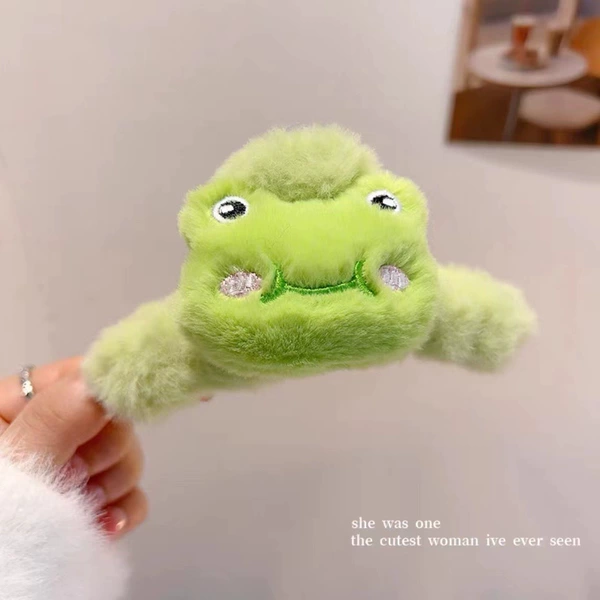 Green frog plush gripper—11cm