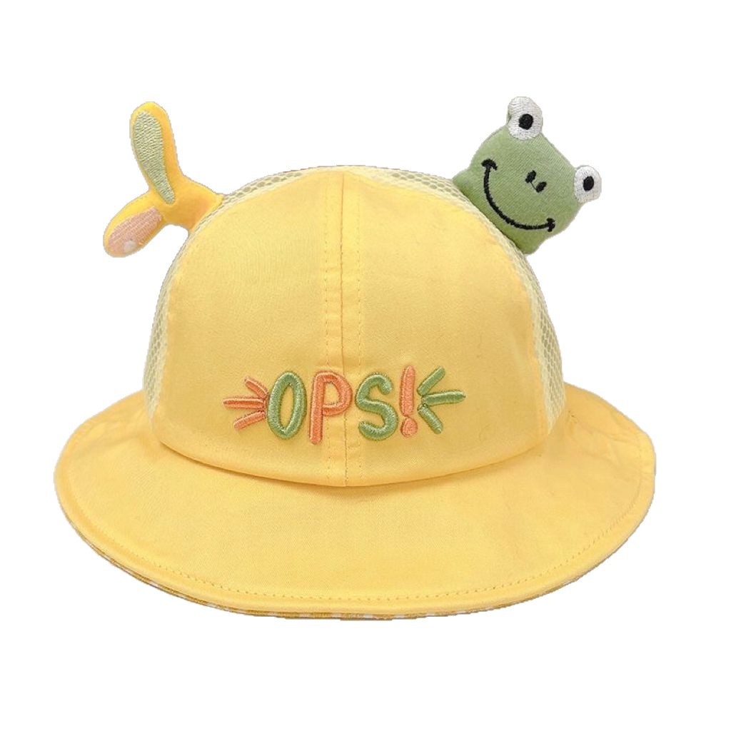 Sombrero de bebé verano malla transpirable lindo sombrero de pescador súper lindo niño niña sombreado protector solar sombrero de lavabo para bebé delgado