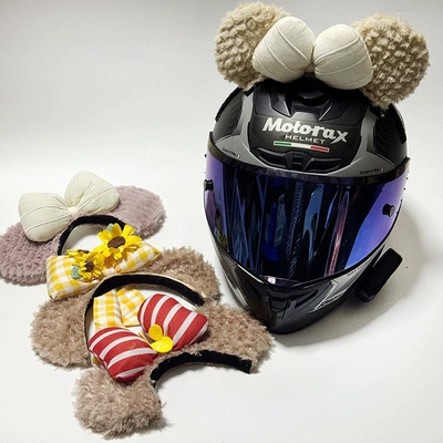 Motorcycle Male and Female Rider – Motosiklet dəbilqələri - daffy-bear-khaki-excluding-helmet
