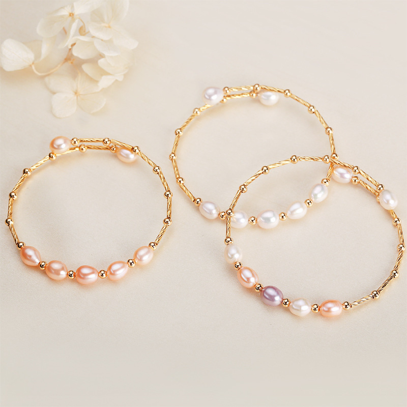 Summer Freshwater Pearl Bracelet ins Niche Design Bestie Sister Bracelet Female Small Fresh Real Pearl Bracelet Summer Freshwater Pearl Bracelet ins Niche Design Bestie Sister Bracelet Female Small Fresh Real Pearl Bracelet