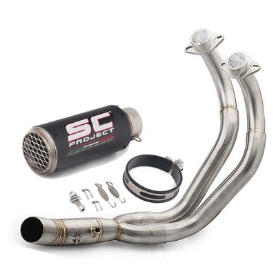 Modified Exhaust Pipe Front Section | Motorcycle exhaust pipe - full-set-e