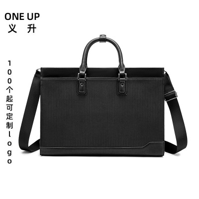 2021 new pattern man Handbag waterproof nylon Briefcase Men's go to work capacity Business package customized logo