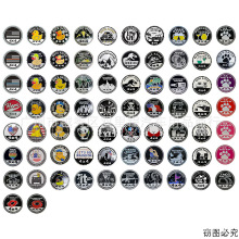 适用于汽车改装金属圆形立体铝贴 吉普越野四轮驱动4x4 RATED贴标