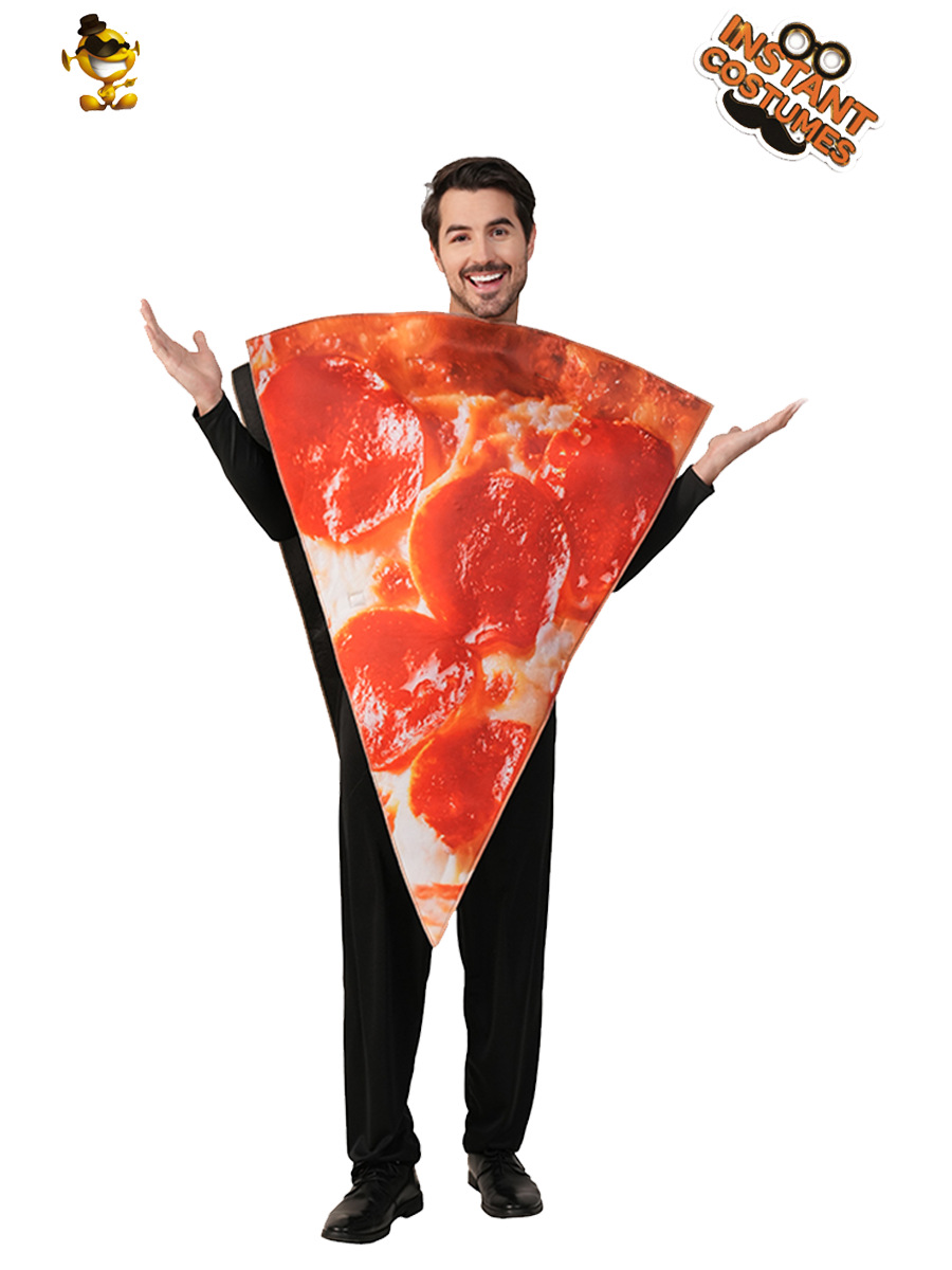 Adultos Halloween parodia gourmet pizza trajes divertidos pizza trajes cosplay trajes