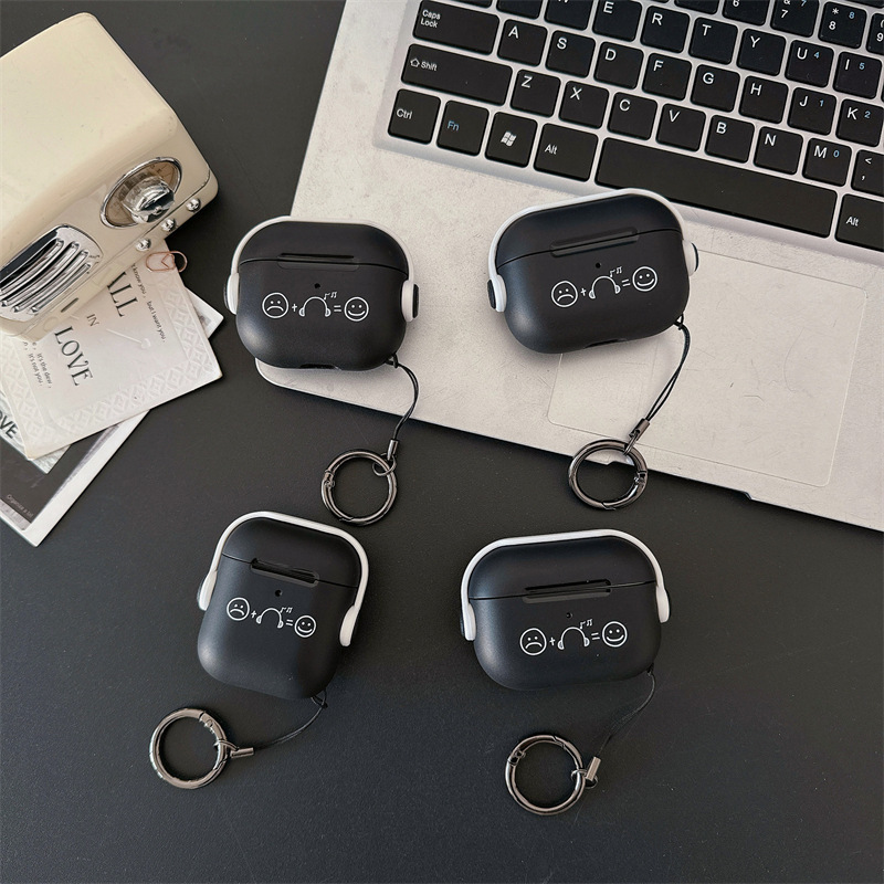 Listening to Music Expression Case Suitable for AirPods Pro 3 Apple Bluetooth Wireless Earphone Case 1/2/3 Generation Lock Buckle Stand Listening to Music Expression Case Suitable for AirPods Pro 3 Apple Bluetooth Wireless Earphone Case 1/2/3 Generation Lock Buckle Stand