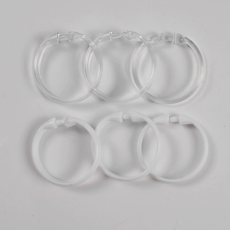 Plastic round shower curtain hook and loop plus thick curtain hook hook storage tool