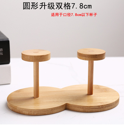 Portavasos de papel de bambú dispensador de agua para el hogar leche té cafetería portavasos desechables Barra de almacenamiento de escritorio comercial