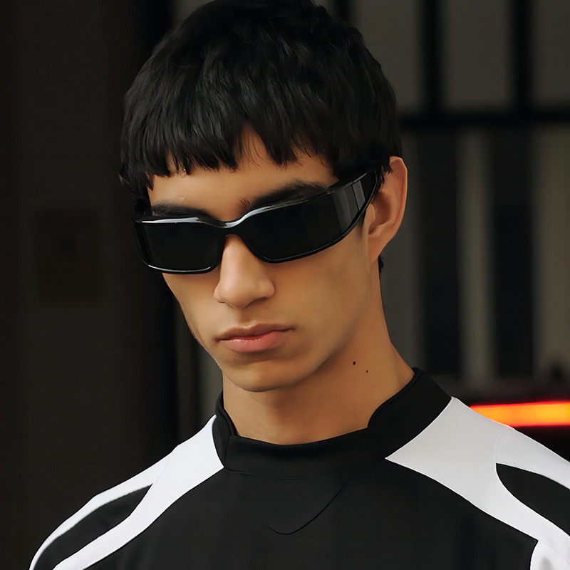 57g Weight Full Frame Glasses Structure Sunglasses Classification PC, UV400 Protection Lens Material Oval Frame Glasses Style Outdoor, Travel Occasion Solid Color Pattern Unisex Gender Streetwear Style Streetwear Solid Color PC UV400 Protection Oval Frame Full Frame Men's Sunglasses 2