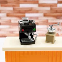 Dollhouse кукольный домик моделирует миниатюрную мини-кофемашина DIY самостоятельно испеченная кухня миниатюрная модель сцены