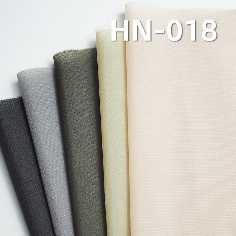 全色现货 春夏款尼龙格子布过胶 防泼水染色布 户外服 皮肤衣面料