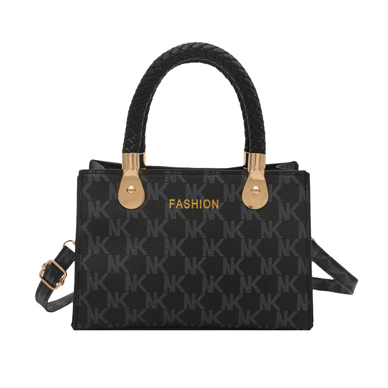 Temperamento retro bolso de damas invierno 2024 nuevo ins mochila de hombro impresión de textura bolso cuadrado de moda