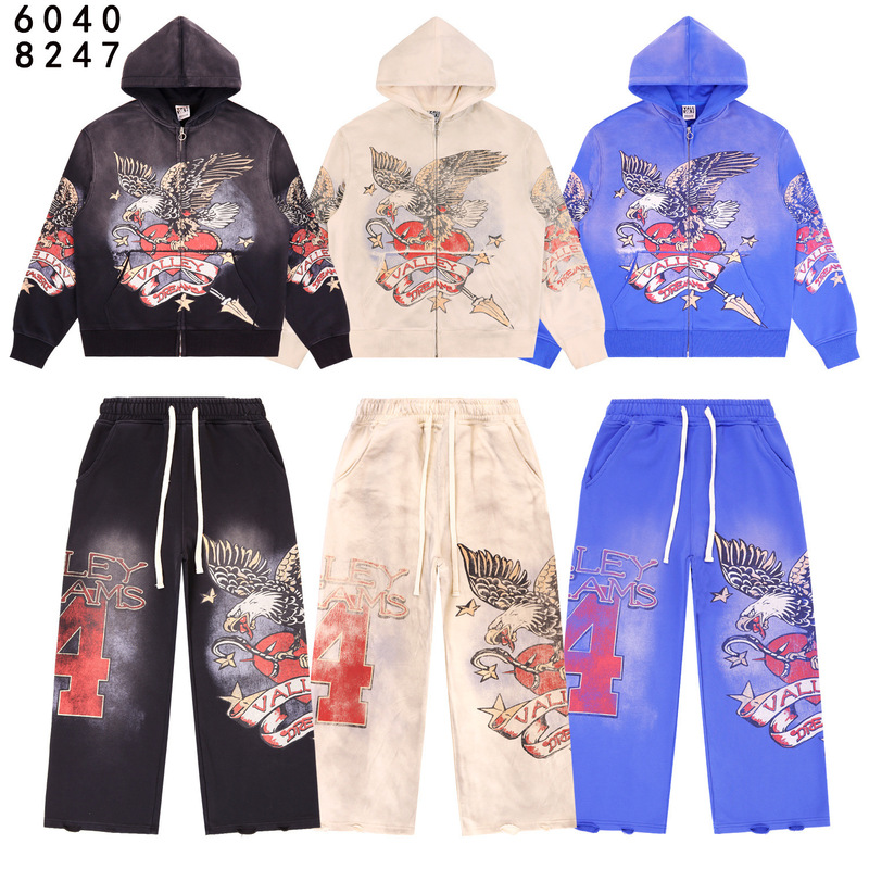 Cross-Border Trade Vale Forever Guardian Sweats Loose Sports Cardigan Hoodie Set for Men