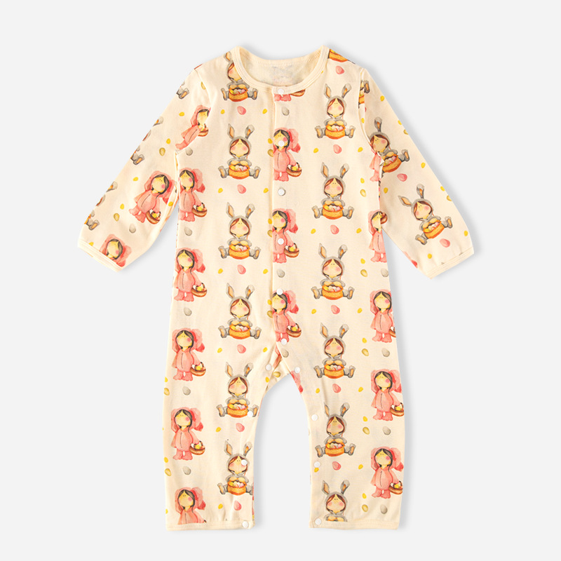 Estilo nórdico bebé mono niños y niñas bebé mameluco niños de manga larga primavera y otoño mameluco europeo y americano Internet celebridad venta al por mayor