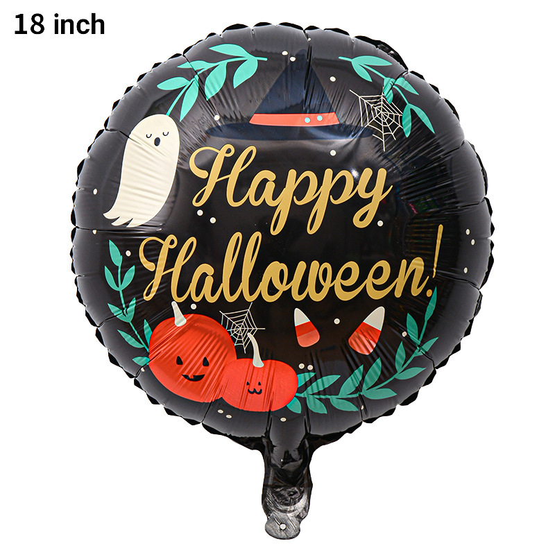 Bola de 18 pulgadas globo de aluminio de Halloween fantasma Festival cráneo calabaza Halloween tema Fiesta escena decoración globo