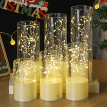 新品 圣诞装饰灯创意满天星发光玻璃罩防尘罩圣诞小夜灯家