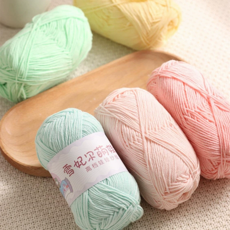 ! Милая кукла из шерсти, 4 нити, 4 нити, молочный хлопок, ручная вязка, кукла своими руками, вязаная крючком