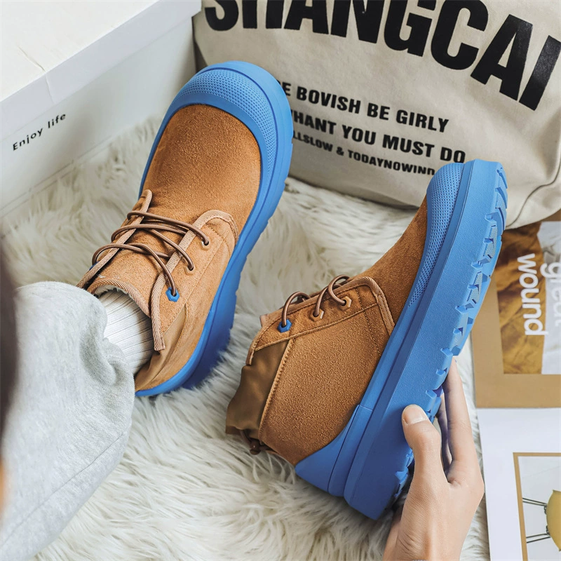 Снежные сапоги мужские зимние плюшевые меховые кустовые