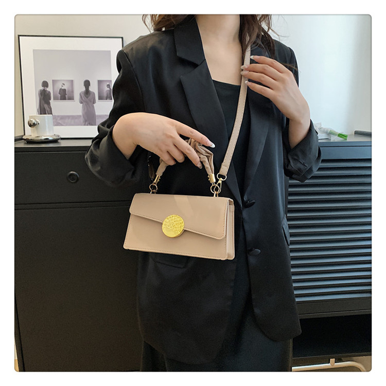 262g Weight Magnetic Buckle Closure Type Single Shoulder Strap Strap Type Crossbody Bag Bags Type Casual, Holiday Occasion Pu Leather Material Solid Color Pattern All Seasons Season Women's Gender Streetwear Style Square Shape Medium Size Women's Medium Pu Leather Solid Color Streetwear Square Magnetic Buckle Crossbody Bag 2
