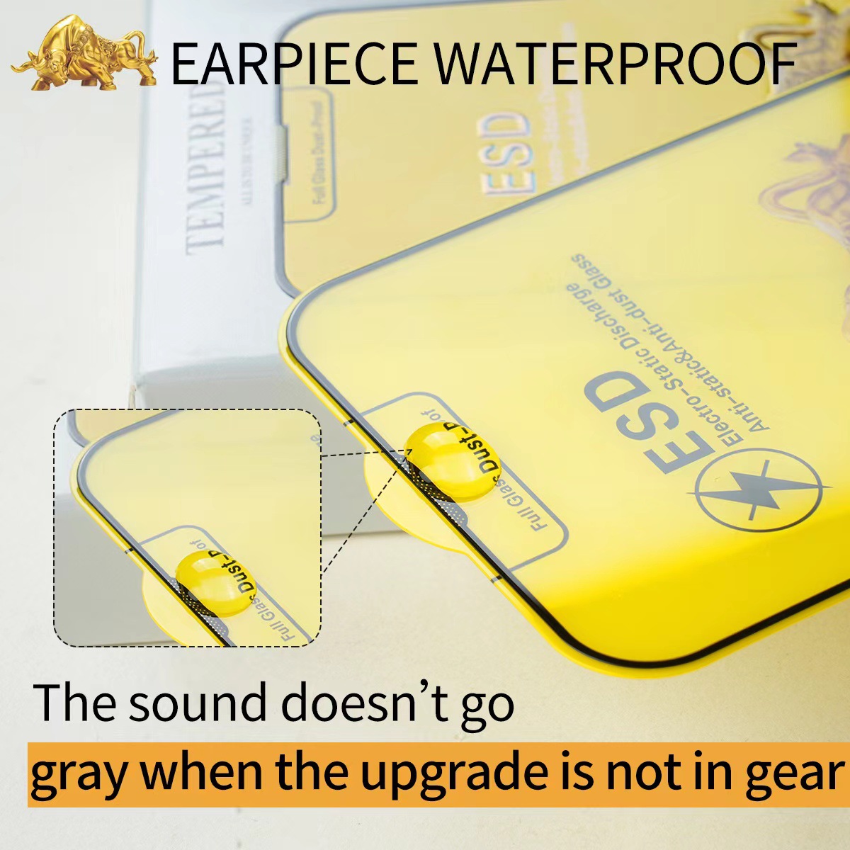 Aplicable a Apple 15 HD película templada 100D + Jinniu versión Pantalla Completa Pantalla de polvo integrada película templada Apple 14Pro