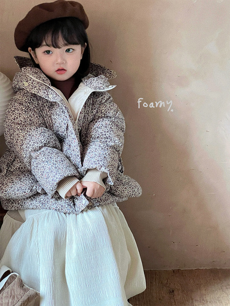 Winter velvet children's demi-season down jacket
