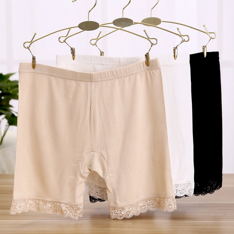 5 Size Three-Point Leggings Safety Pants Summer High Waist Lace Women's Anti-Exposure Modal Seamless Underwear Wholesale