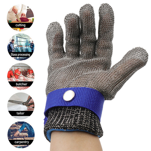 Anti-cutting metal gloves cutting and slaughtering chainsaw operation labor protection hand protection stainless steel wire gloves