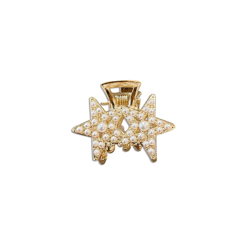 Perla de alta sensación de diamante de agarre para mujeres 2025, nuevo tipo de cabeza trasera, abrazadera de cabello, tocado, abrazadera de cabello pequeña