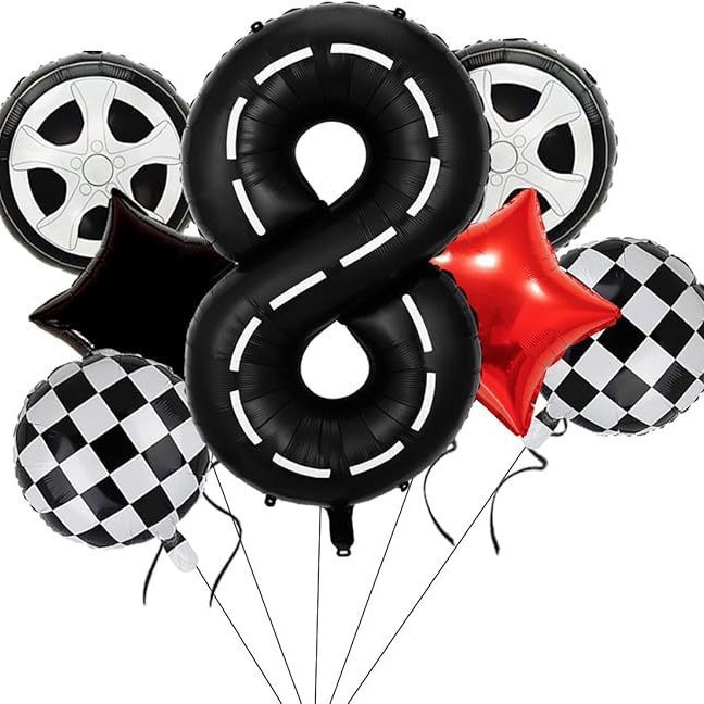 Casco neumático rayas digitales combinación de globos 40 pulgadas decoración de fiesta de cumpleaños infantil digital venta caliente transfronteriza image 14