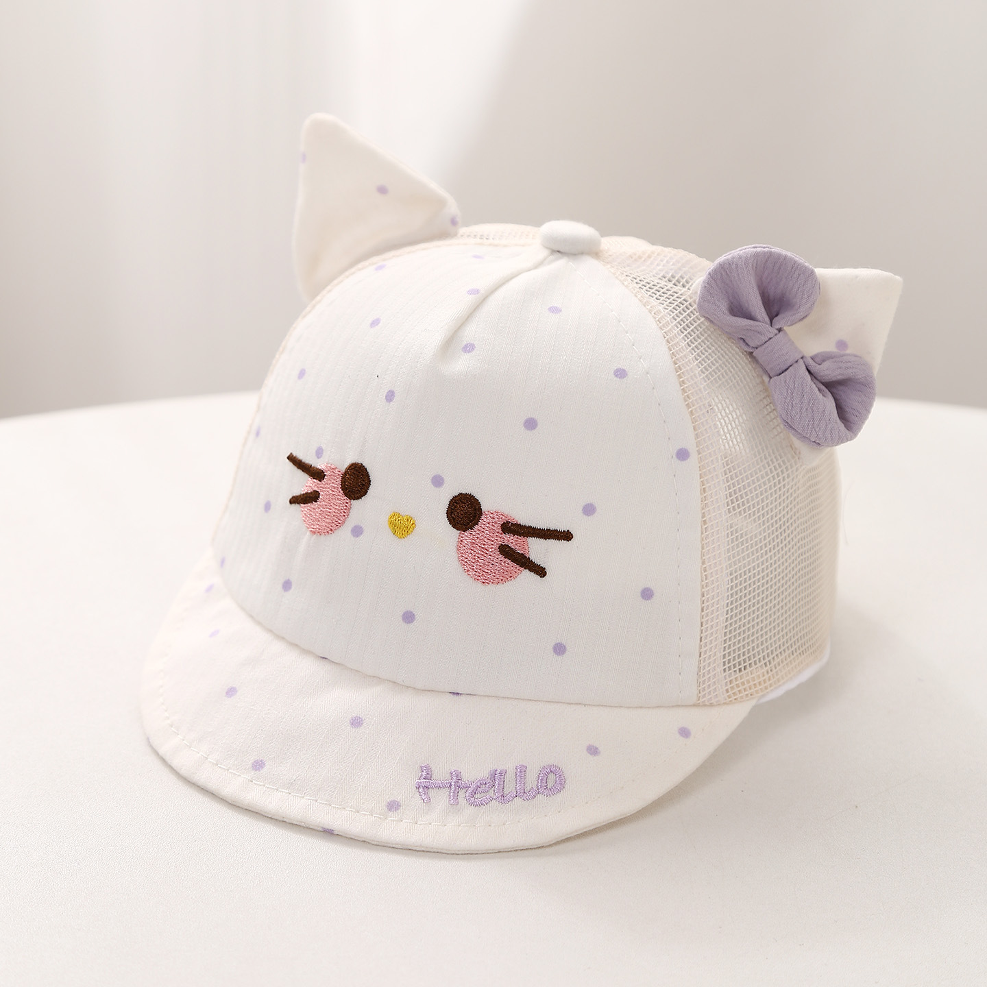 Chapéu de Sol Infantil Casual com Proteção Solar UPF 50+ para Bebês, Modelo Fino, Boné de Proteção Fofo para Meninos e Meninas, Chapéu de Sol de Malha Respirável para Recém-Nascidos_voghion.com