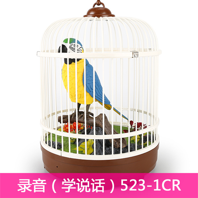 Sesión de grabación de aprendizaje simulación de discurso Loro pájaro controlado por voz Inducción infantil decoración fábrica al por mayor