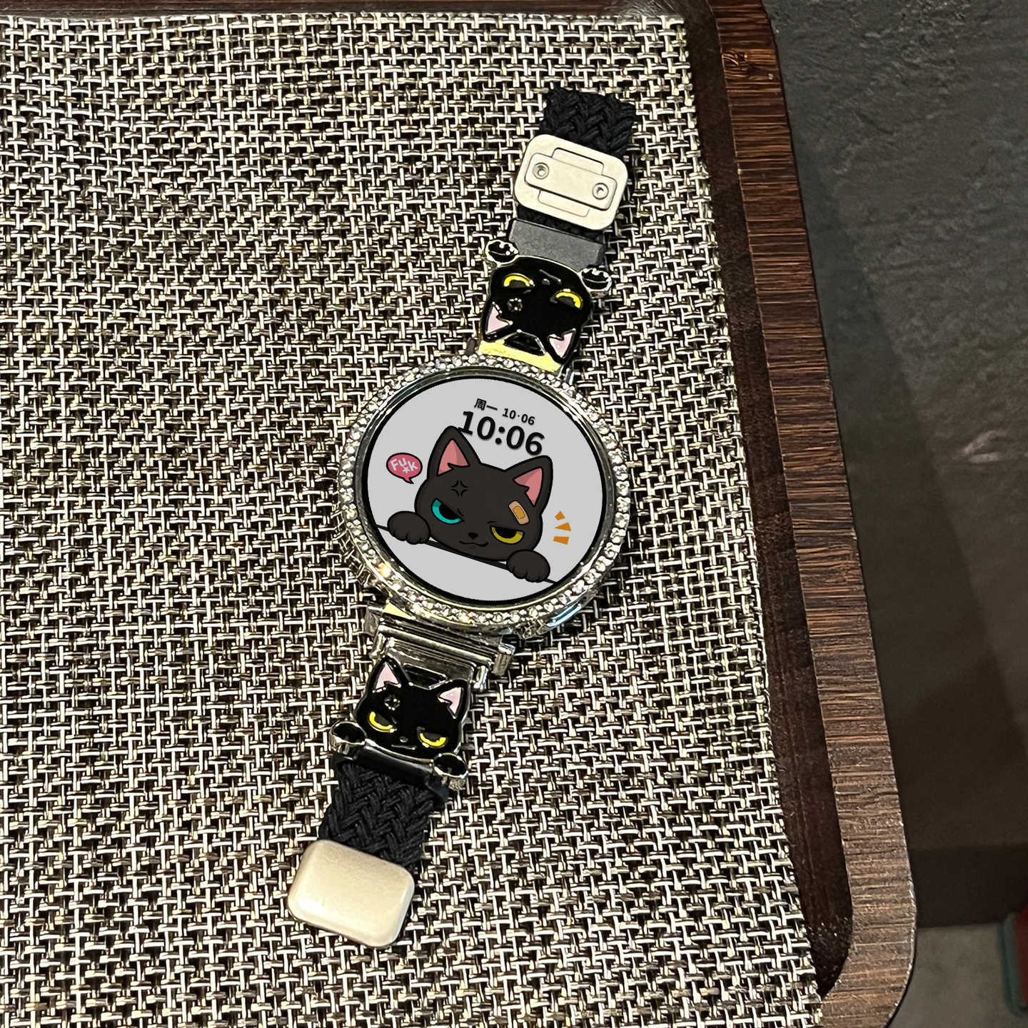 [Creative Lucky Cat] Suitable for Huawei Gt5/Gt4 Women's Watch Strap Magnetic Buckle Gt6 Huawei Woven Wristband