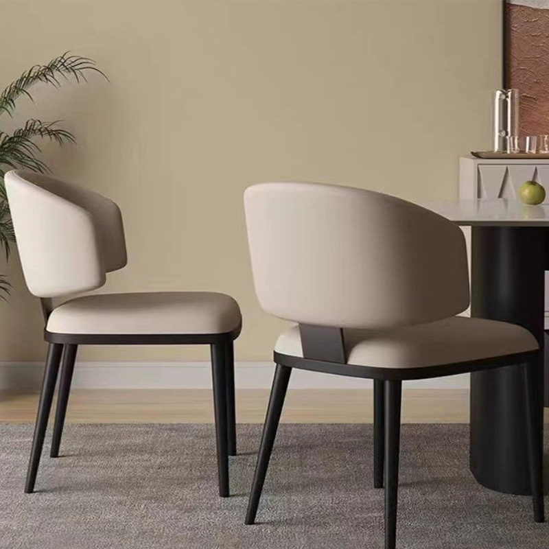 silla de respaldo simple moderna silla de recepción al por mayor fábrica de silla de comedor italiana paquete flexible minimalista italiano