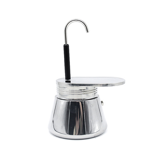 Single-tube Moka pot Italian coffee pot espresso hand-brewed coffee machine 304 stainless steel coffee pot household Moka pot