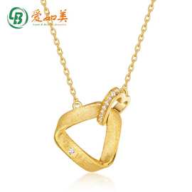 夏季新品精致百搭S925纯银项链女小众轻奢简约几何拉丝项链女批发