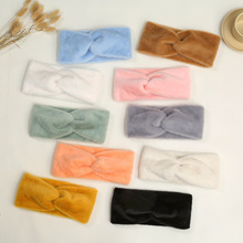 秋冬新款毛毛加厚发圈坐月子时尚发带发饰百搭洗脸缷妆发饰头带潮