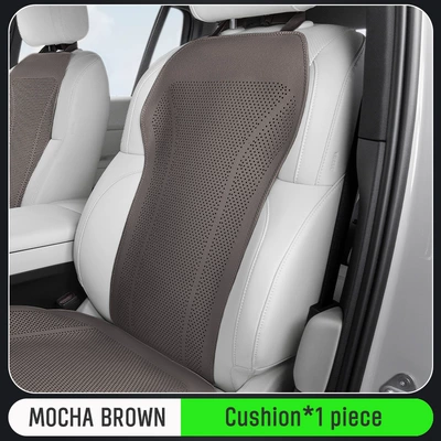 Seat cushion, seat cover — All-Season Leather Car Seat - mocha-brown-nappa-punch-style-cushion-1-piece