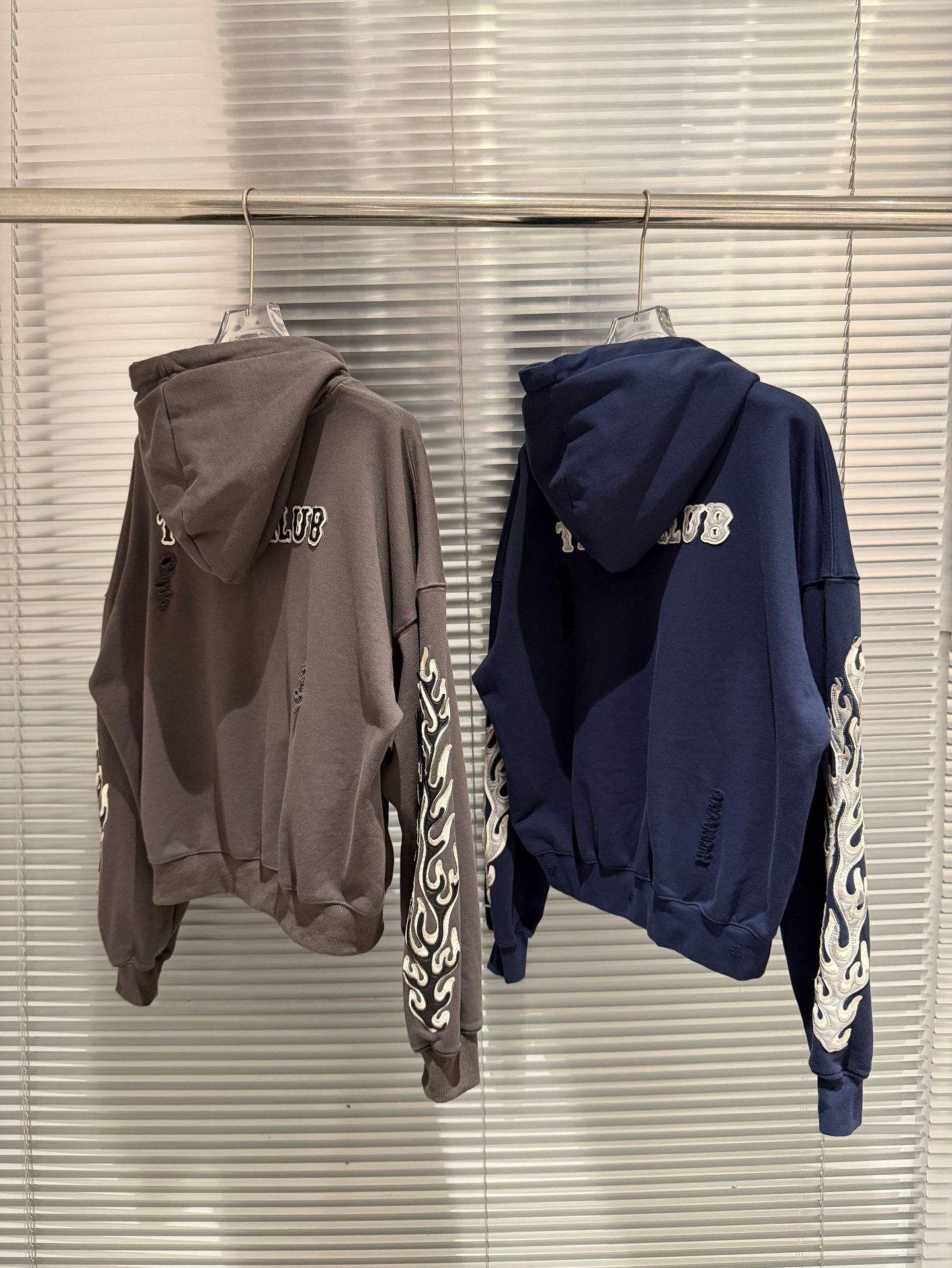GMABCD Unisex Distressed Embroidered Zip-Up Hoodie – Relaxed Streetwear Jacket - detail 18