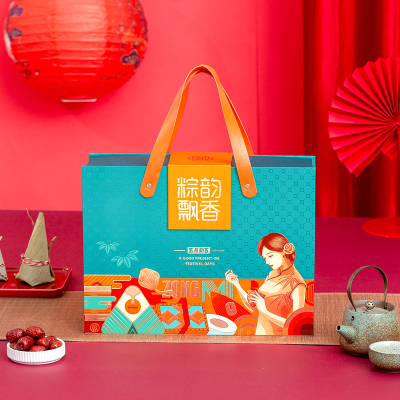 향기로운 단오절 쌀만두 - 대형 34*25*9.5cm - 신발, 가방 등에 넣을 수 있습니다.