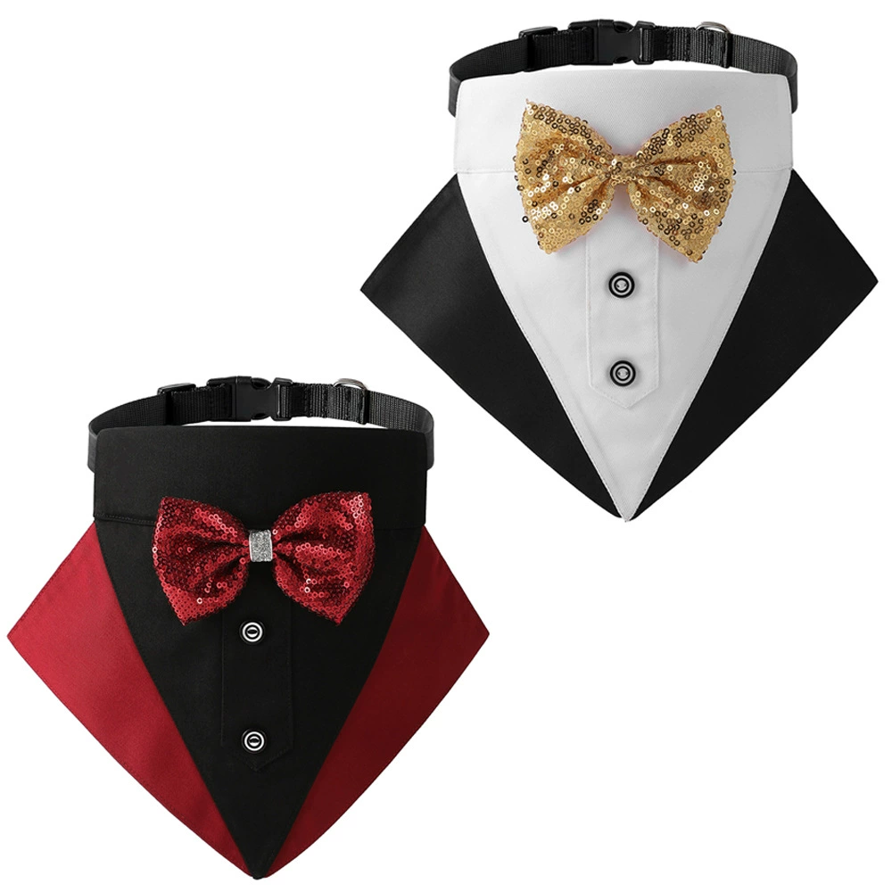 В наличии трансграничный Новый британский стиль Свадебный костюм Собака Слюна полотенце свадебный треугольник полотенце шарф любимчика оптом