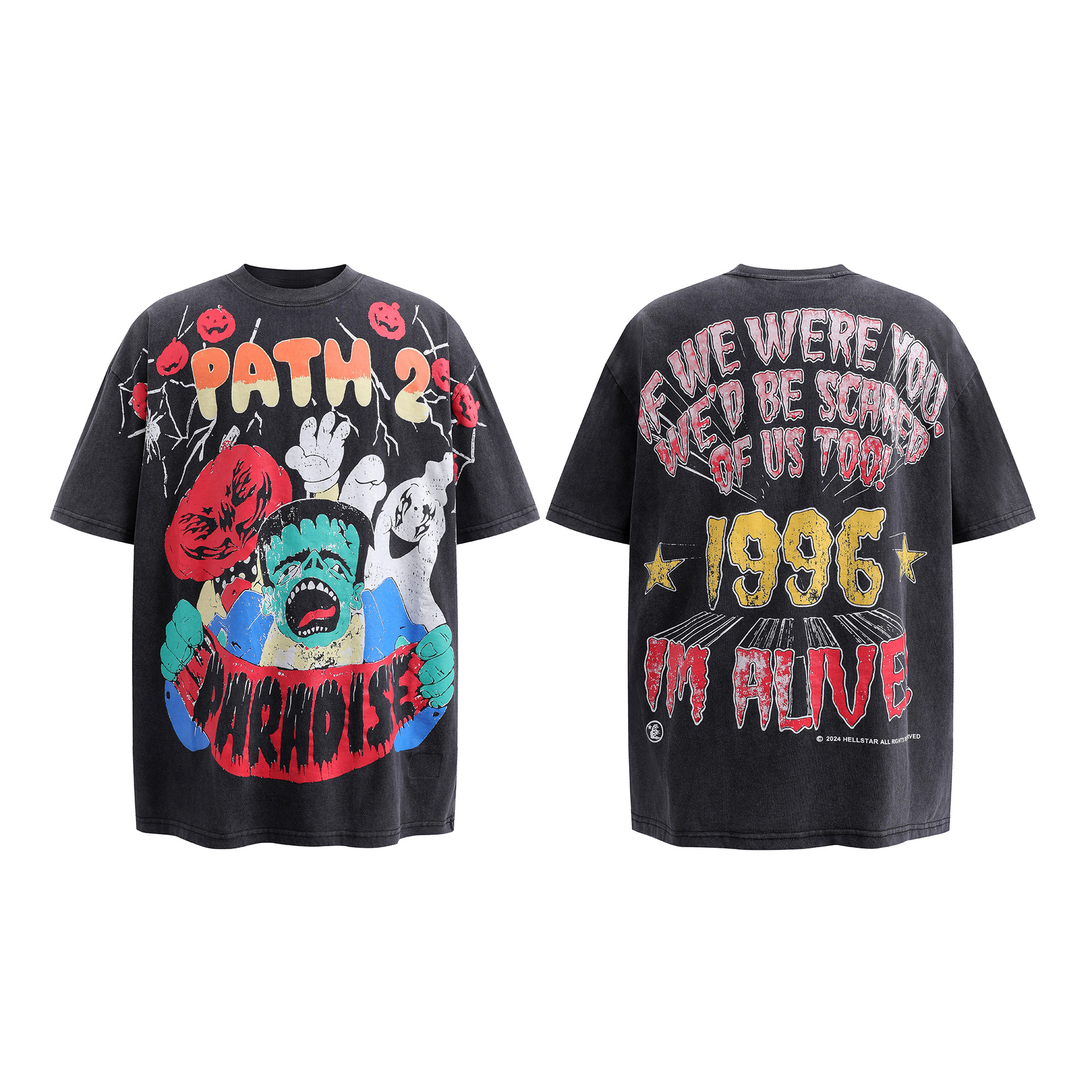 2023 verano nuevo estilo marca de moda europea y americana para hombres y mujeres con el mismo estilo suéter suelto camiseta de manga corta adolescente casual tee