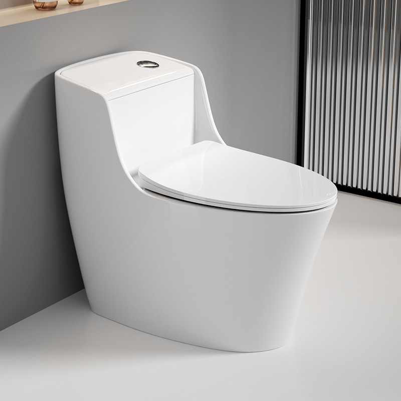 Fabricante de asientos de inodoro, venta al por mayor, baño de Guangdong, nuevo inodoro de una sola pieza, tipo sifón súper remolino, ingeniería para el hogar