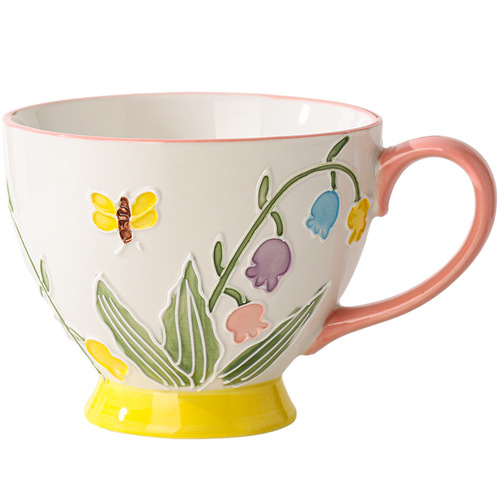 Ceramic High-Quality Aesthetic Cups Household Large Capacity Coffee Cups Mugs Internet Famous Water Cups Oat Breakfast Cups Milk Cups