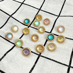 Metal festive wind buttons, alloy glitter pearls shiny buttons, chiffon skirt buttons, knit shirt hidden foot buttons 