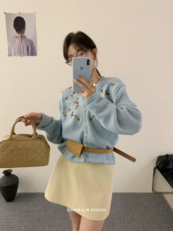 苏珊 2025秋冬季针织开衫外套上衣外穿小个子软糯氛围感毛衣女602|undefined